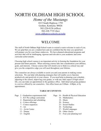 2012-13 Course Guidebook - Oldham County Schools