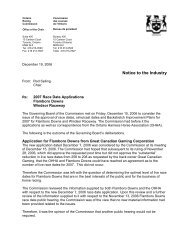 ORC Letterhead - Ontario Racing Commission