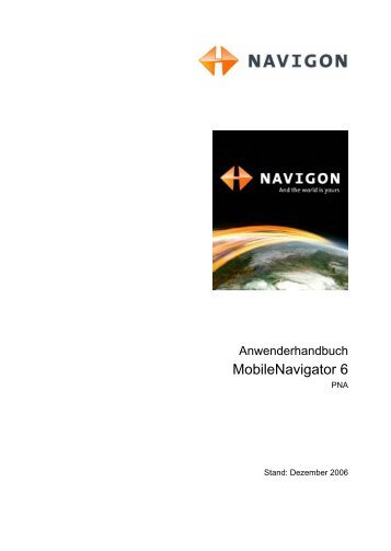 Anwenderhandbuch MobileNavigator 6 - Navigon.com