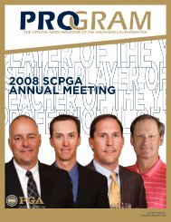 2008 SCPGA ANNUAL MEETING - Southern California PGA