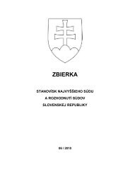ZBIERKA - NajvyÅ¡Å¡Ã­ sÃºd Slovenskej republiky