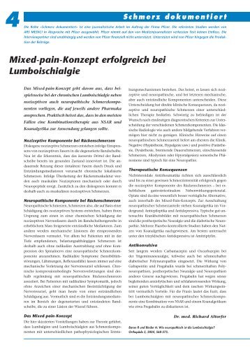 Mixed-pain-Konzept erfolgreich bei Lumboischialgie - Schmerz ...