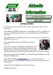 Infobrief Juli 2011 - VNSB