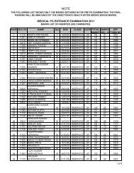 MEDICAL PG ENTRANCE EXAMINATION 2011