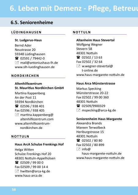 Demenz-Wegweiser für den Kreis Coesfeld