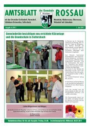 Amtsblatt 6/2011 - Gemeinde Rossau