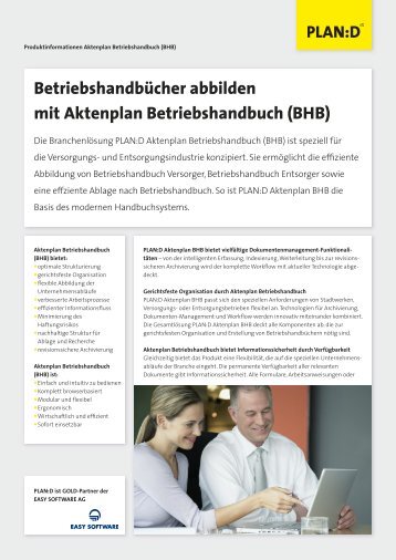 Datenblatt Aktenplan Betriebshandbuch - Plan:D AG