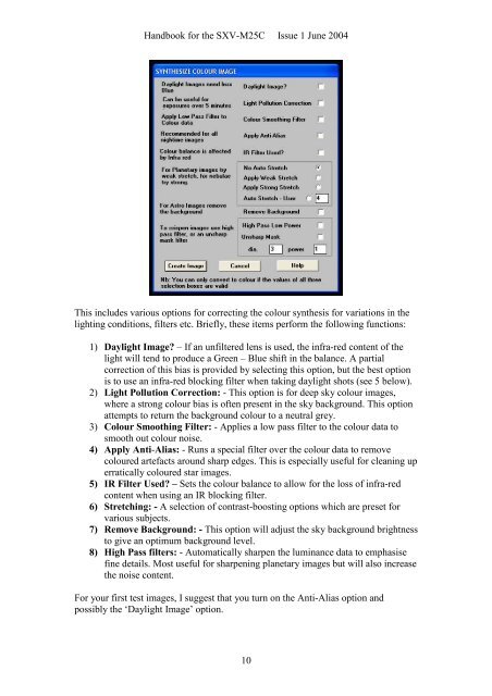 SXVF-M25C handbook - Starlight Xpress