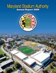 2009 Annual Report - Part 1 - Maryland Stadium Authority