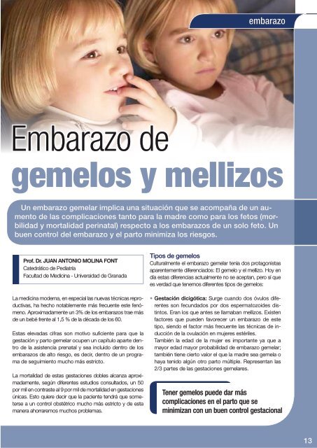 Embarazo de gemelos y mellizos - Puleva Salud