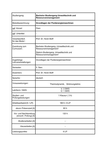 Grundlagen der Fluidenergiemaschinen - UTRM