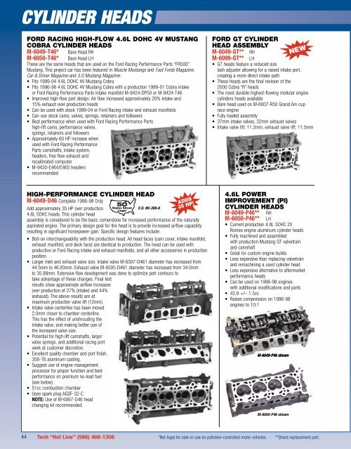 CYLINDER HEADS FORD RACIN