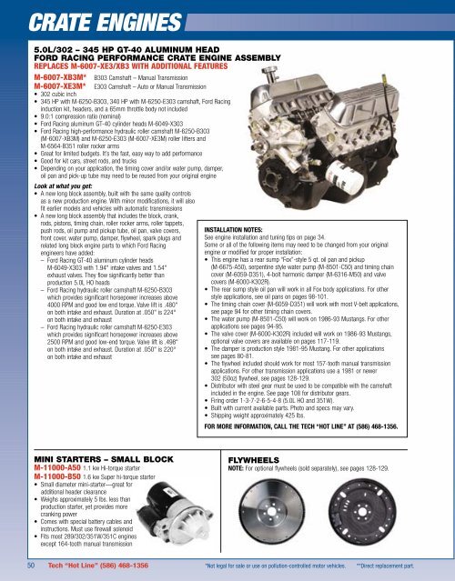 2006 Ford Racing Performance Parts Catalog - Rocket City Mustang ...