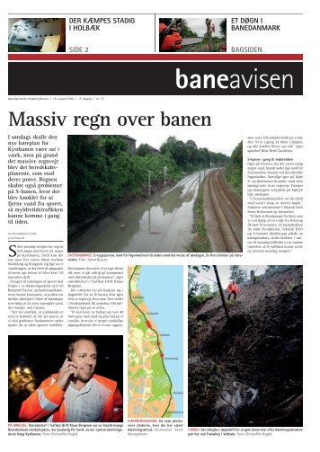 Massiv regn over banen - Banedanmark