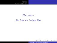 Matchings - Der Satz von Padberg Rao