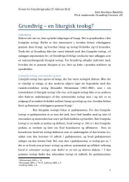 Grundtvig â en liturgisk teolog