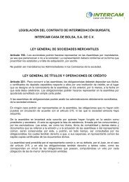 Legislación Contrato Intermediación Bursátil - Intercam