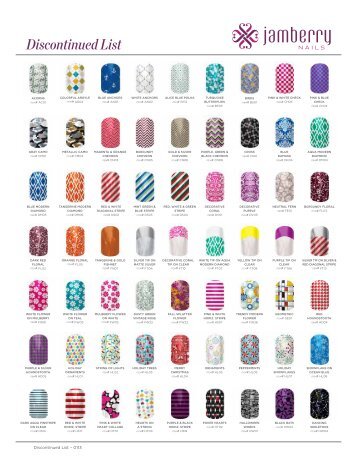 Discontinued List - Jamberry Nails