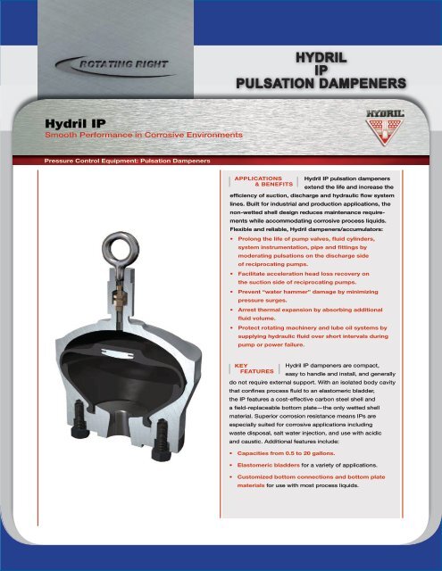 HYDRIL IP PULSATION DAMPENERS - Rotating Right