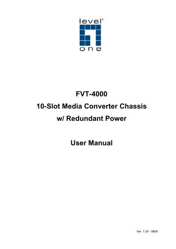 FVT-4000 10-Slot Media Converter Chassis w/ Redundant PS