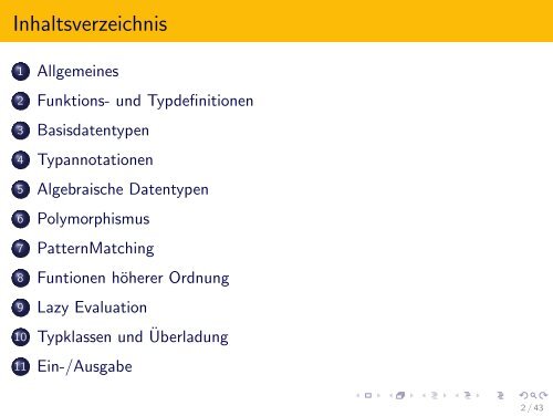 Folien zur Einführung in Haskell