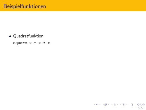 Folien zur Einführung in Haskell