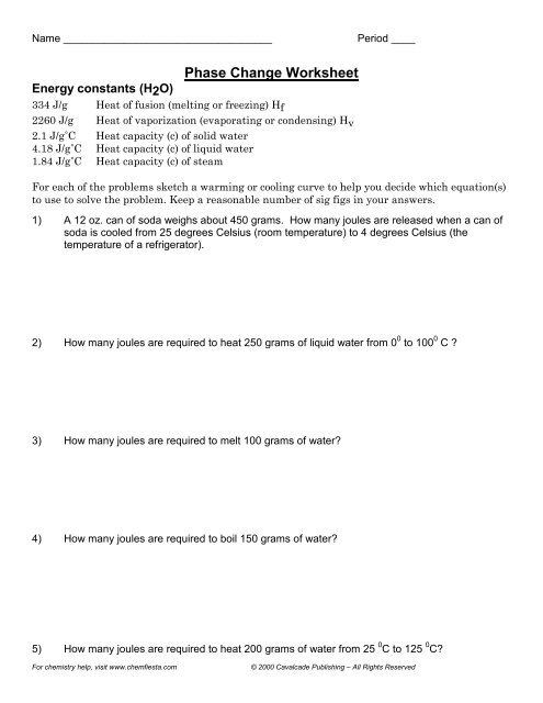 Phase Change Ws