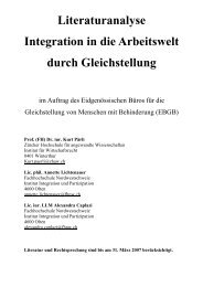 Literaturanalyse Integration in die Arbeitswelt durch Gleichstellung