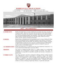 2013 Robbinsville High School Profile - Robbinsville Public School ...