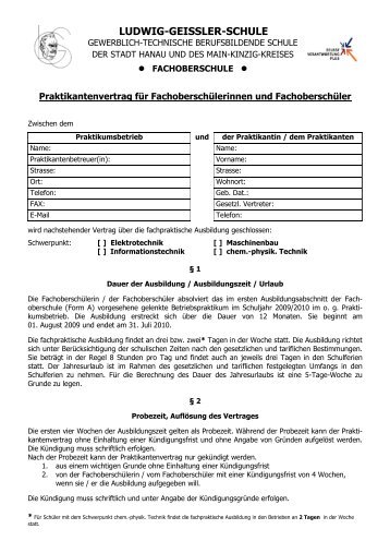 Praktikantenvertrag - Willkommen auf dem Materialienserver der ...