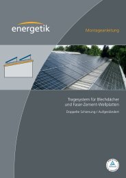 Montageanleitung - Energetik Solartechnologie-Vertriebs GmbH