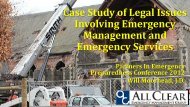 Case Study of Legal Issues Involving Emergency Management and ...