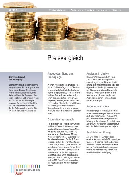 Preisvergleich - AUER - Die Bausoftware GmbH