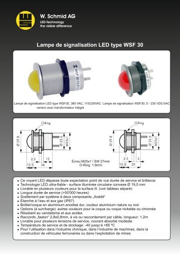Lampe de signalisation LED type WSF 30