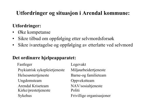 Noen fakta & lokale tall - Arendal kommune