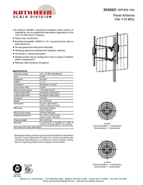 BPHD8-150 - Kathrein Scala Division