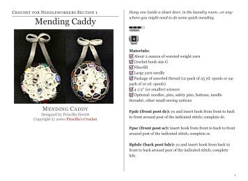 Mending Caddy - Priscilla's Crochet