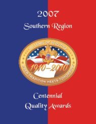 2007 Centennial Quality Awards - Boy Scouts of America