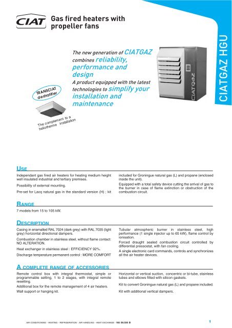 CIATGAZ HGU - Euroconfort