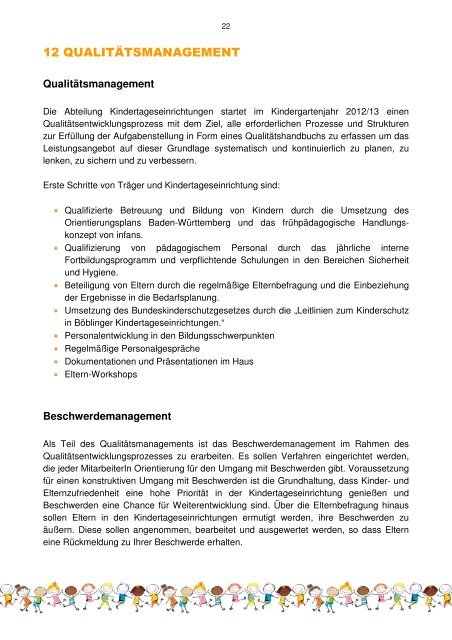 Konzeption der Einrichtung - Kitas in Baden-Württemberg