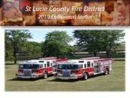 Equipment Status - St. Lucie County Fire District