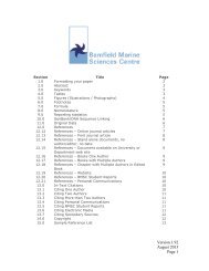 BMSC Student Report Style Guide (.pdf) - Bamfield Marine Station