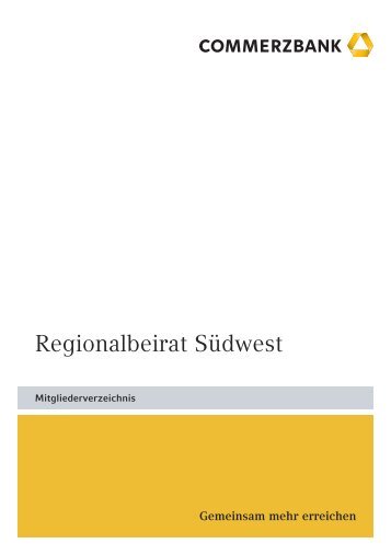 Regionalbeirat Südwest - Commerzbank