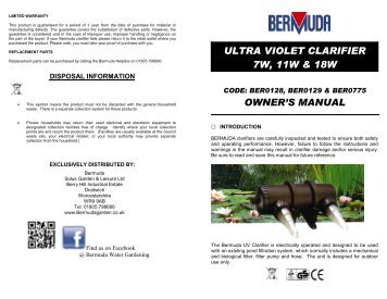 UV Clarifier 7W - Bermuda