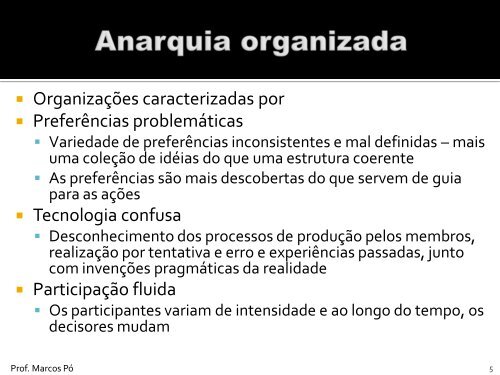 garbage can model, sondagem mista e equilÃ­brio interrompido