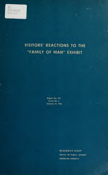 Visitors' reactions to the "Family of man" exhibit - Todd Stewart ...