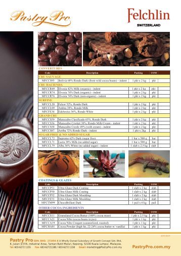 Felchlin flier 2010-09-01.ai - Pastry Pro Sdn. Bhd