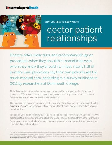 What you need to know about doctor-patient relationships