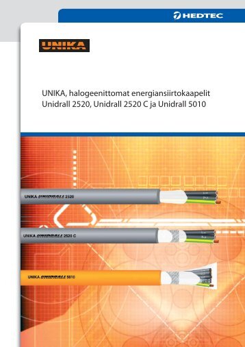 UNIKA, halogeenittomat energiansiirtokaapelit