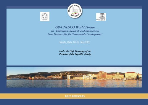 Brief biographies (PDF) - G8-UNESCO World Forum on - ICTP